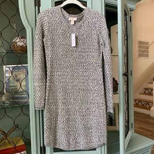 Black and White Petite Sweater Dress